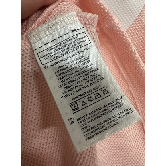 Adidas Baby Icy Pink Trefoil Women's Shirt Jersey Dress Size Large - Picture 6 of 7
